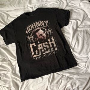 Johnny Cash t-shirt the man in black american legend country rock music large